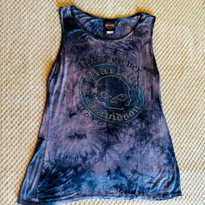 Harley-Davidson Dark Blue Skull Tank Top